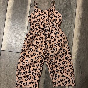 Leopard Print Kids Jumpsuit